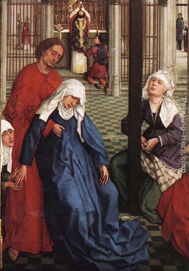 Seven Sacraments Altarpiece central panel [detail 1] painting - Rogier van der Weyden Seven Sacraments Altarpiece central panel [detail 1] art painting